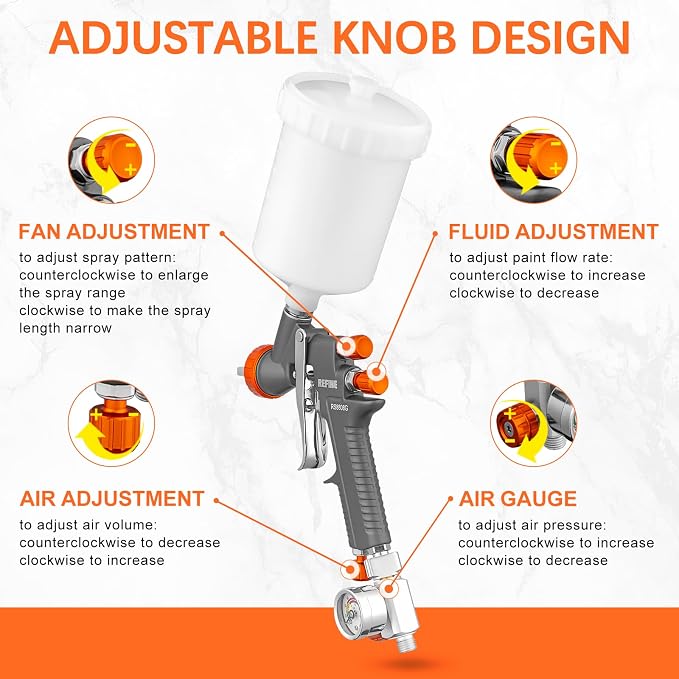 REFINE Air Spray Gun, Auto Paint Gun - Image 4