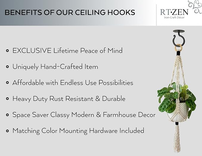 RTZEN Plant Hangers Outdoor or Indoor - Image 2