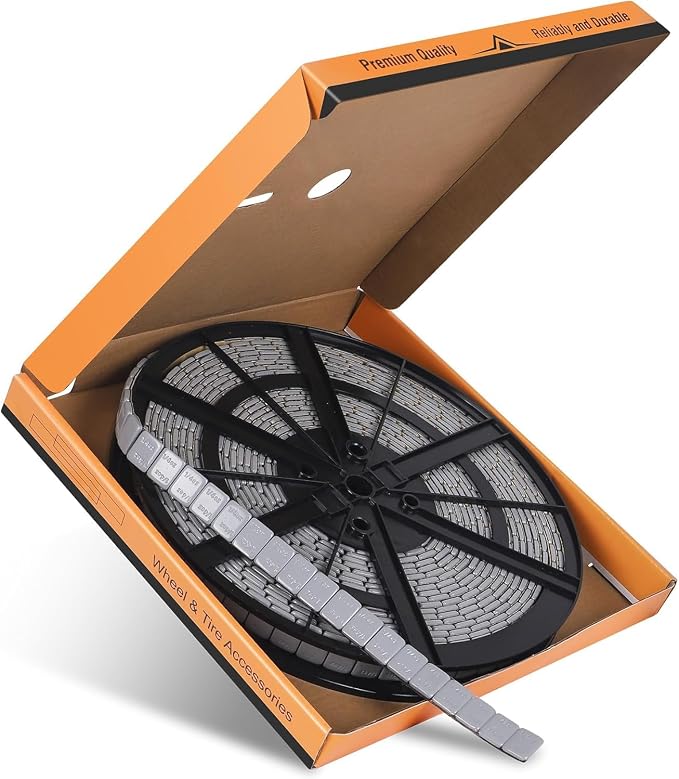 0.25 Oz Gray Adhesive Wheel Weights（715pcs, 11lbs/5kg）, 1/4 Oz Stick on Wheel by EZISOE