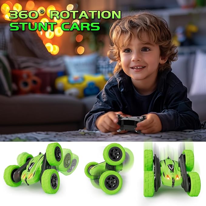 Remote Control Car for 6-12 Year Old Double Sided 360°Rotating 4WD RC Cars - Image 2