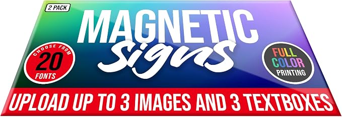 2 Pack, Personalized Magnetic Signs - Image 2