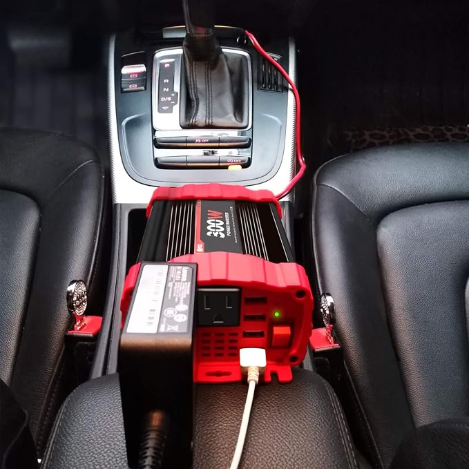 BYGD 300W Car Power Inverter, DC 12V to 110V AC Vehicle Plug Adapter Converter - Image 7
