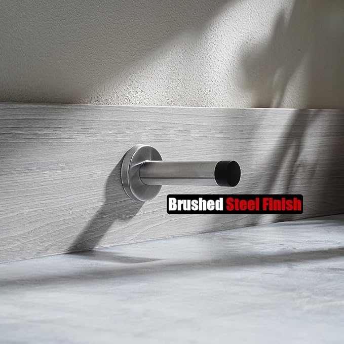 JQK Door Stopper, 304 Stainless Steel Thicken 1mm Sound Dampening Door Stop - Image 4