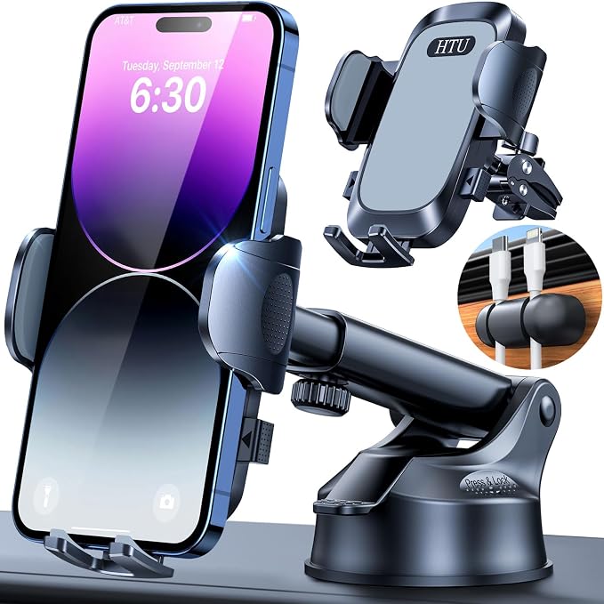 2025 Ultimate Car Phone Mount【98+LBS Strongest Suction & Military-Grade】【Patent by HTU15yearsincarmounts