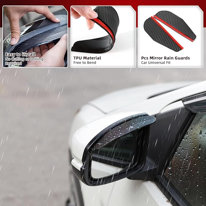 in Channel Rain Guards Fit for 2009-2014 Ford F-150 Crew Cab Full-Size Doors - Image 6