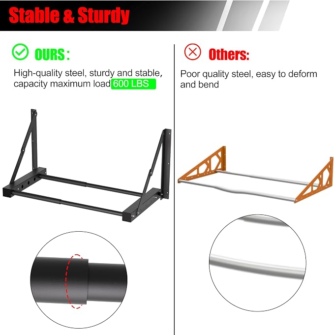 Wall Mount Folding Tire Rack, 32 to 48 Inches Wide Adjustable Tire Storage Rack - Image 6