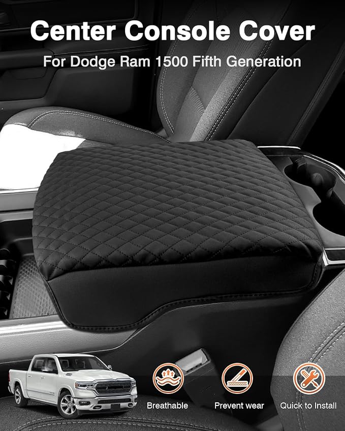 Shademax Custom for Dodge Ram 1500 Center Console Cover, Armrest Cushion Pad - Image 2
