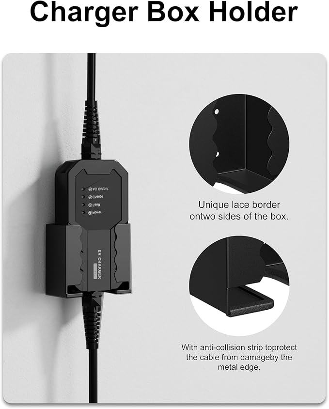 EV Charger Holder Wall Mount Kit, Ev Charging Cable Holder, EV Cable Box - Image 5