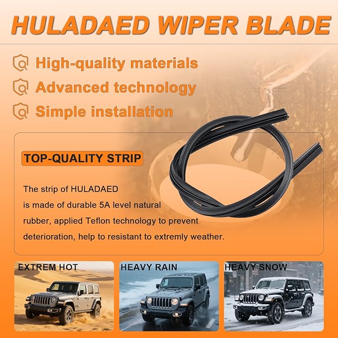 HULADAED® 28'' 28'' 14'' Windshield Wipers Replacement - Image 3