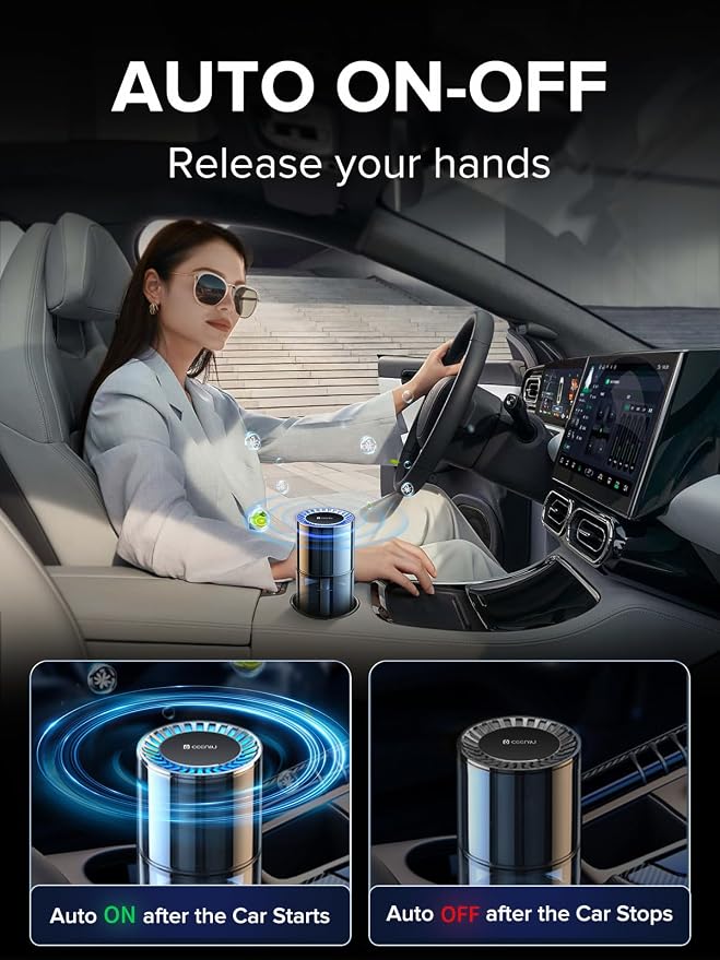 Ceeniu New Smart Car Air Freshener, 135ml Last 6 Months, Auto ON/OFF Car - Image 4