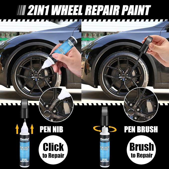 Pure Black Rim Touch Up Paint - Image 6