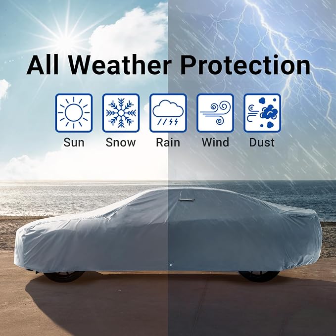 iCarCover Custom Car Cover for Chevy Chevelle 2-Door, 4-Door Waterproof All - Image 9