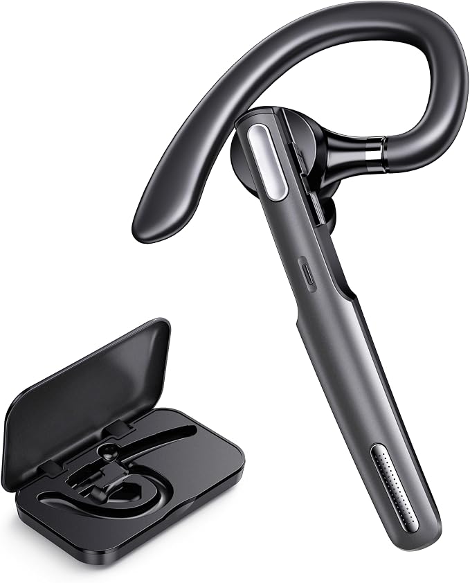 Bluetooth Headset, Wireless Bluetooth Earpiece V5.0 Hands-Free Earphones by ICOMTOFIT