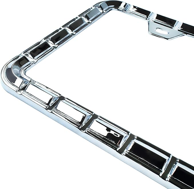 Creathome 3D Chrome License Plate Frames, Pure Zinc Alloy Metal - Image 6