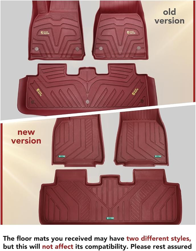 YHTAUTO Custom Fit Light Red Car Floor Mats - Image 2