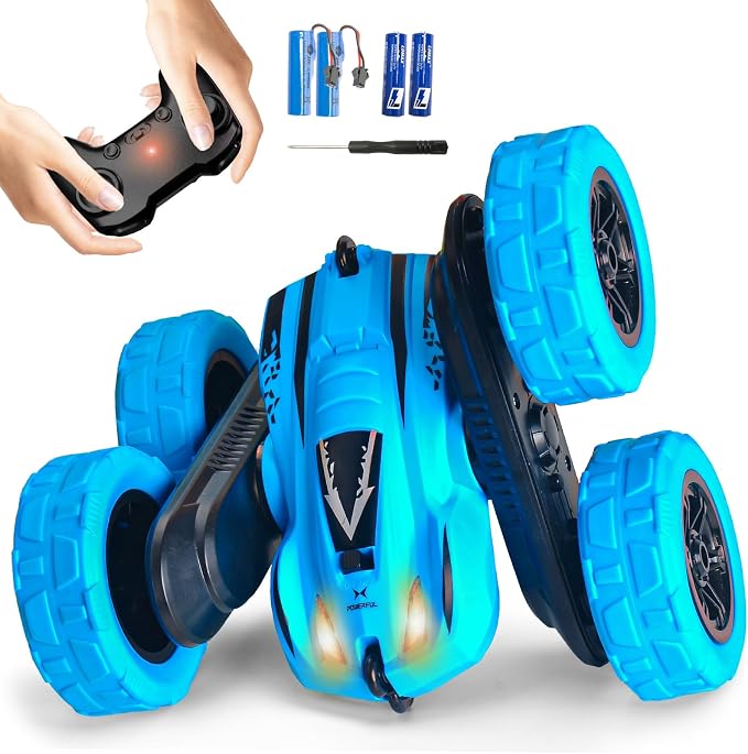 Remote Control Car for 6-12 Year Old Double Sided 360°Rotating 4WD RC Cars by RacingFun