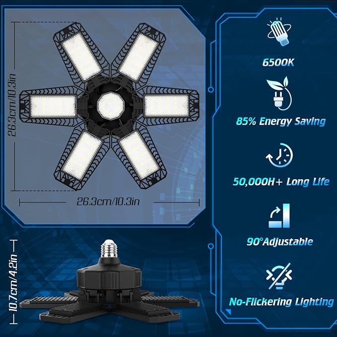 ISKYDRAW Garage Lights Bulb - Image 6