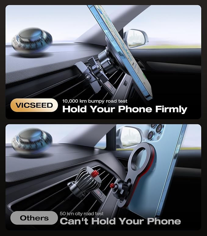VICSEED for MagSafe Car Mount Magnetic Phone Holder for Car Vent 360 Adjustable - Image 3