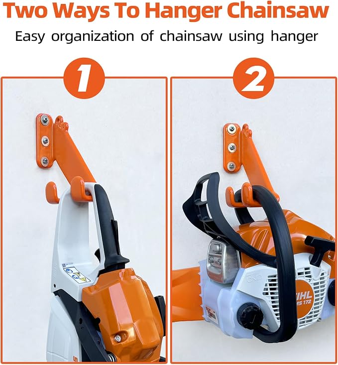 Chainsaw Hanger, 3 Pack Chainsaw Wall Mount, Heavy Duty Chainsaw Holder - Image 2