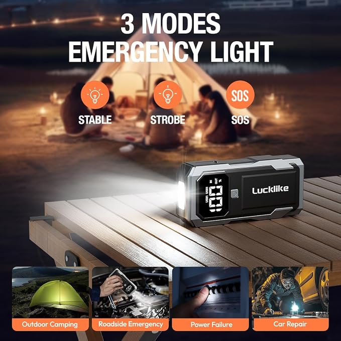 Lucklike Car Battery Jump Starter Portable, Jump Starter Battery Pack - Image 4