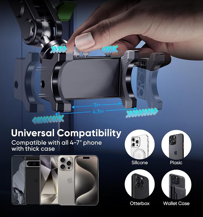 MAGIC JOHN Car Phone Holder, Ultra-Durable Mteal Phone Holders - Image 5