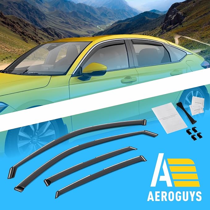 Extra Durable Window Deflectors in-Channel Window Visors Rain Guards Fit - Image 8