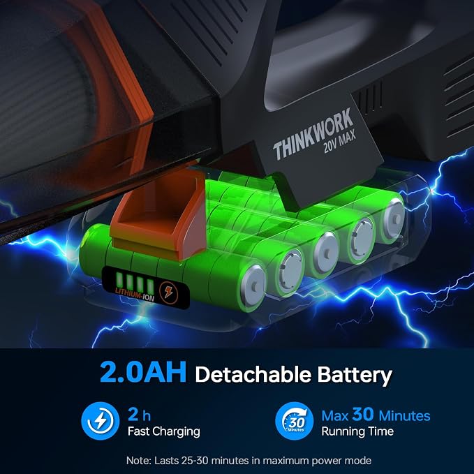 THINKWORK 20V Car Vacuum & Air Compressor, Dual Function High Power Handheld - Image 7