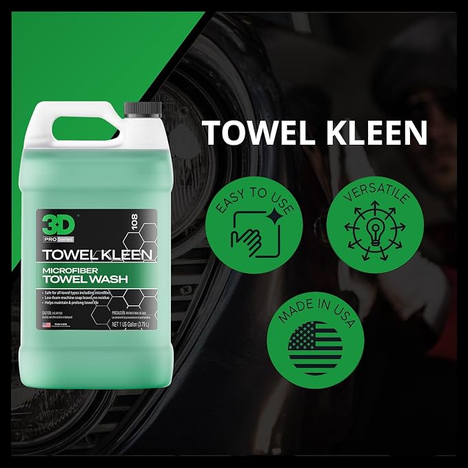 3D Towel Kleen Concentrated Microfiber Towel Detergent - Image 5