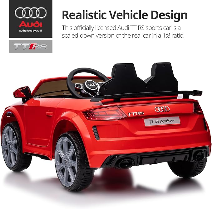 Electric Ride on Car for Kids, Licensed Audi 12V 7Ah Kids Ride-on Toy for - Image 4