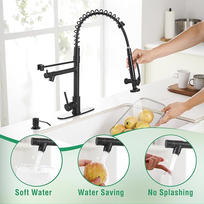 Fapully Commercial Pull Down Kitchen Sink Faucet - Image 3