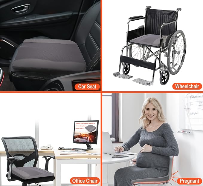 Car Seat Cushion, Comfort Memory Foam Car Cushions - Image 6