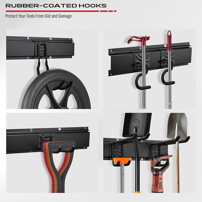 64" Heavy Duty Garage Storage Tool Organizer Wall Mount - Image 4