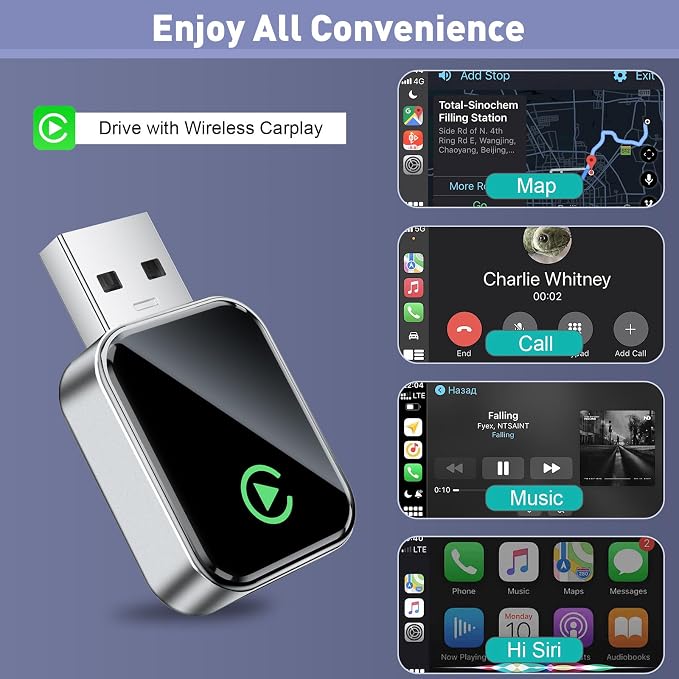 Wireless CarPlay Adapter for Apple iPhone, Fast Auto-Connect, No Latency - Image 6