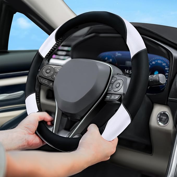 Soft Leather Steering Wheel Cover - Image 3