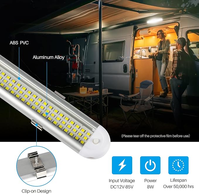 12v LED Interior Light Bar，CT CAPETRONIX 120LEDs 1500LM 8W DC 12 Volt led Strip - Image 6