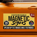 2-Pack, 30 mil Customized Vinyl Car Magnets, Personalized Magnetic Sheets by BasicFundamentals