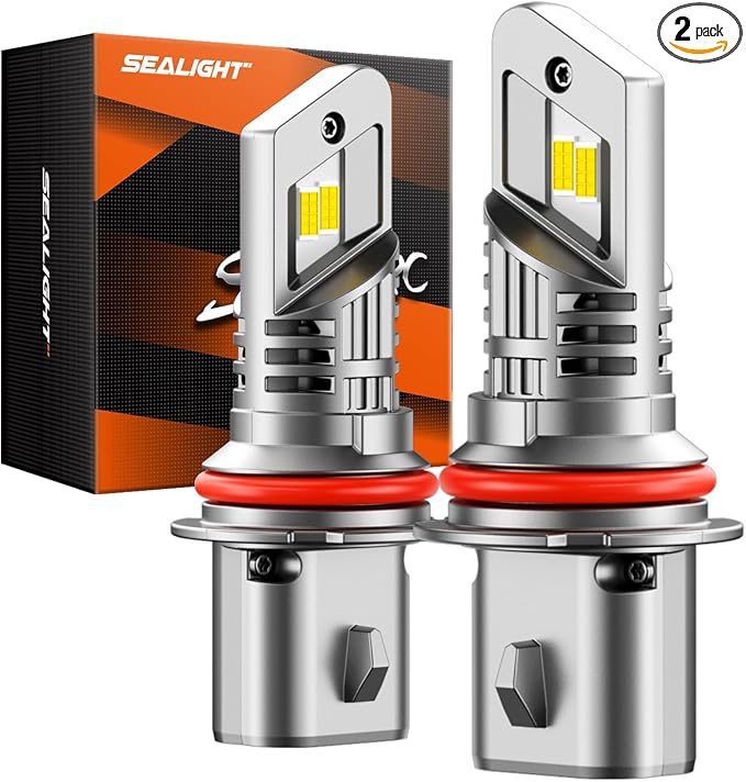SEALIGHT 9007 HB5 Fog Bulbs, 30000LM 6500K Cool White, 1:1 Mini Size, 9007 Bulb by SEALIGHT