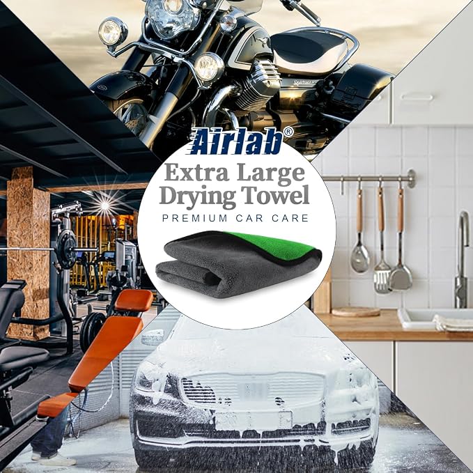 Airlab Microfiber Towels for Cars Wash Drying Thick Plush Cleaning Cloth Auto - Image 8