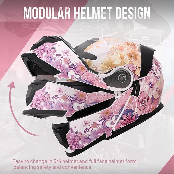 Modular Motorcycle Helmets Full Face Flip up Street Bike Motorcycle Helmet - Image 8