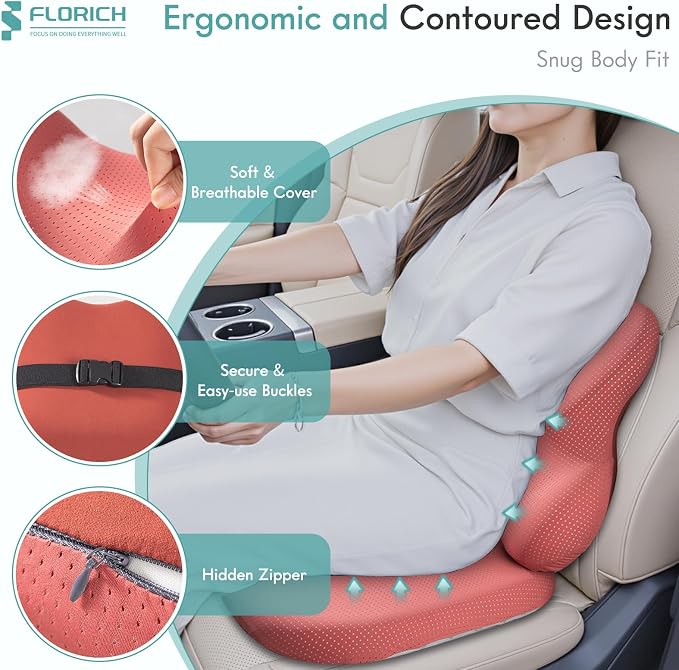 FLORICH Car Seat Cushion and Lumbar Support Pillow - Image 2