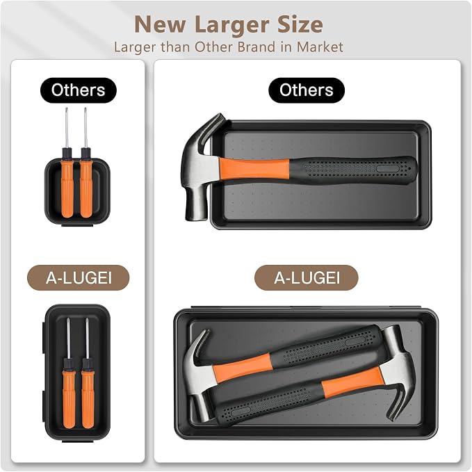 【More Larger Size】A-LUGEI【69Pcs】【5 Size】 Tool Box Organizer Tray Divider Set - Image 2