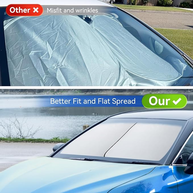 ARANA Car Windshield Sun Shade 2 Pack丨240T Thickened Front Window Sunshades - Image 3
