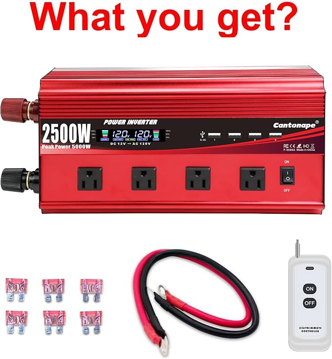 2500W Power Inverter 12V to 110V/120V DC to AC - Image 9