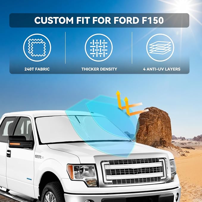 for Ford f150 2012-2014 Windshield Sun Shade - Image 2