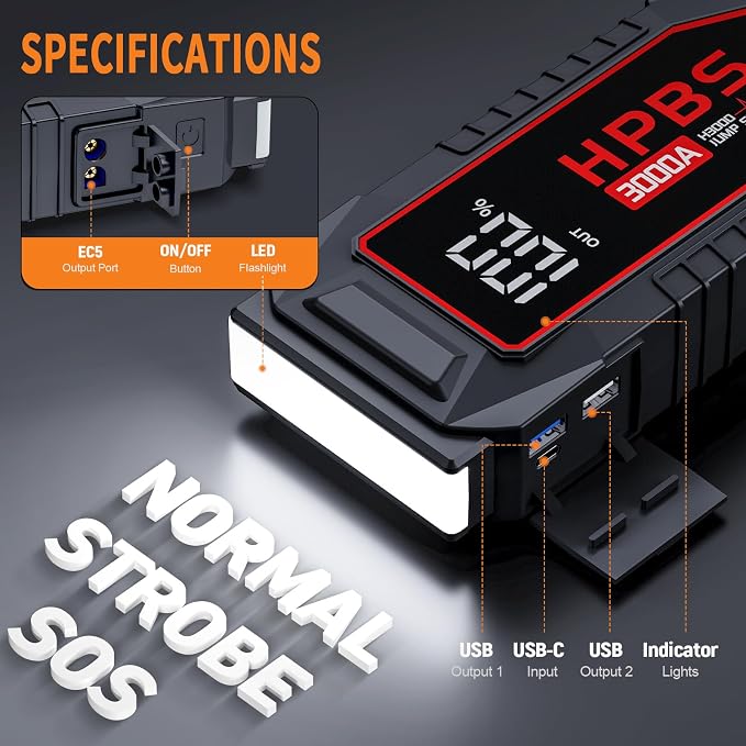 Jump Starter - 3000A Car Battery Jump Starter - Image 5