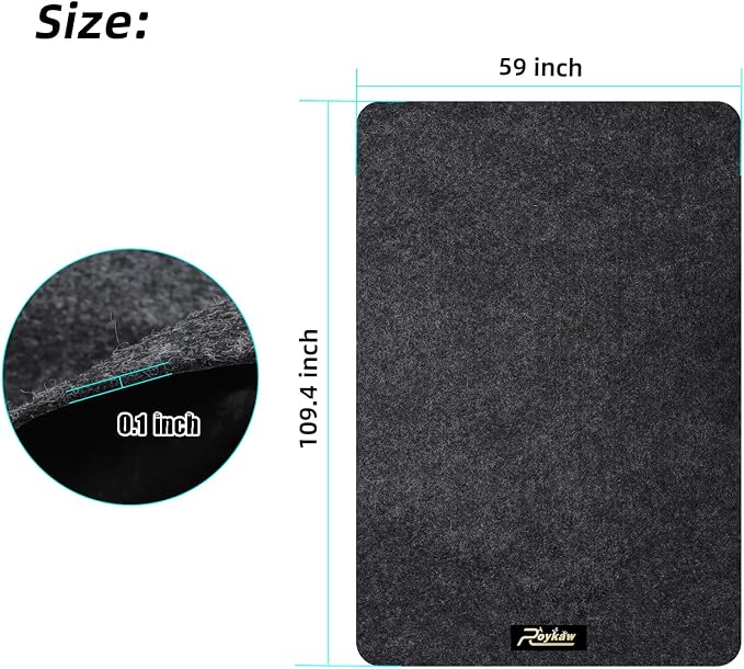 Roykaw Golf Cart Parking Mat Garage Floor Mat Compatible - Image 5