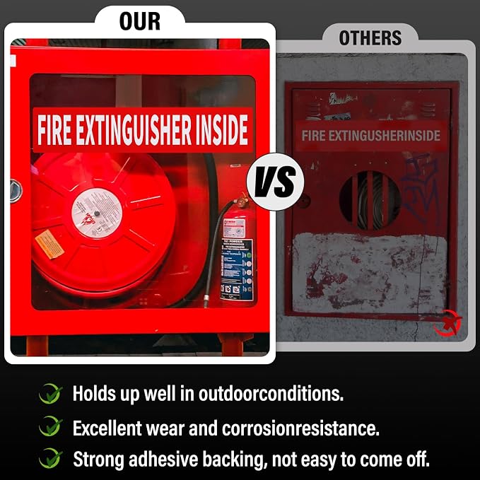 Madrigal Fire Extinguisher Inside Sticker Sign, Weatherproof & UV Protected - Image 5