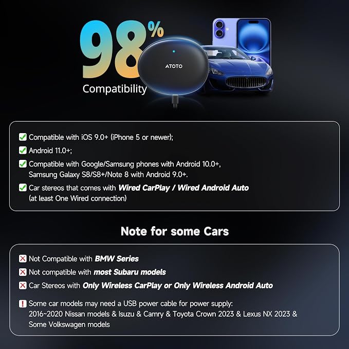 AD5 AI Box Wireless CarPlay Adapter & Android Auto, 2025 Upgrade Ai Box CarPlay - Image 8