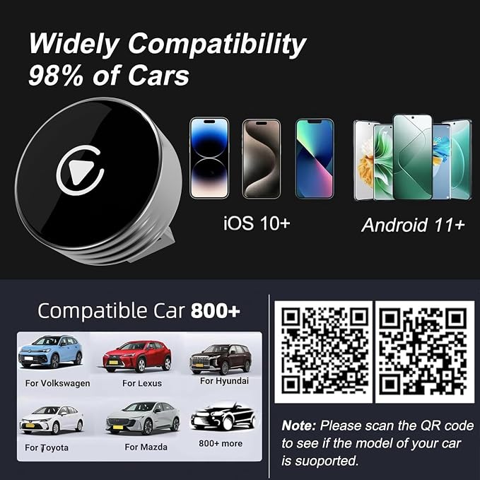 Wireless CarPlay Adapter 2025 Upgrade Wired CarPlay to Wireless, Mini USB Design - Image 9