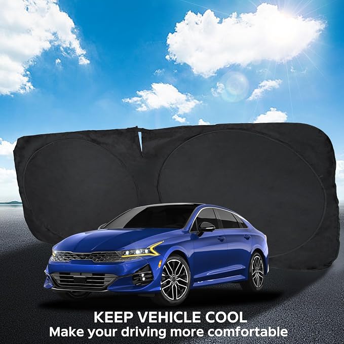 INSAUTO for K5 Windshield Sun Shade Window Sunshade for Kia K5 2021 2022 2023 - Image 4